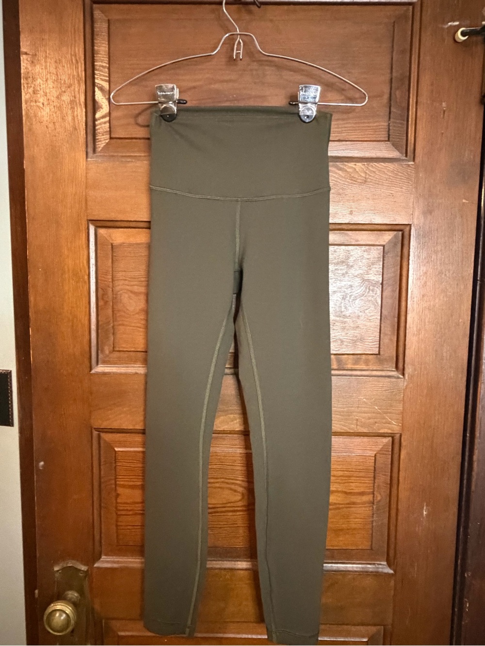 Lululemon High-Waist Olive Green Leggings